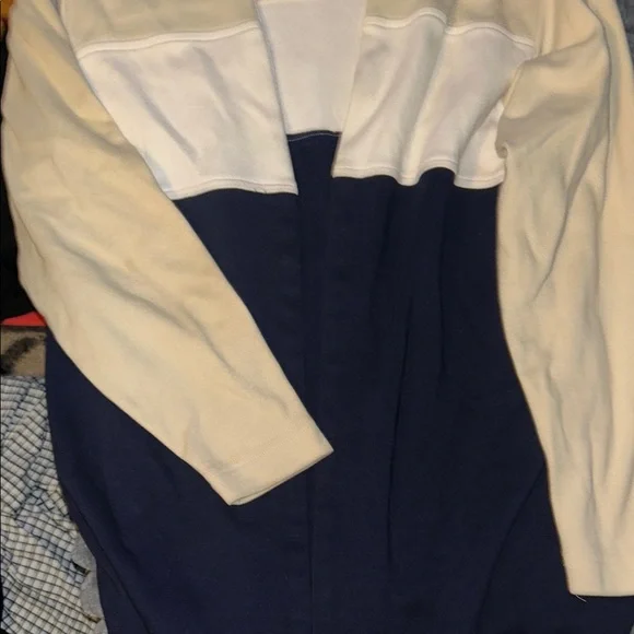 Liz Claiborne Colorblock Cardigan in Cream and Navy BNWOT - Picture 3 of 4